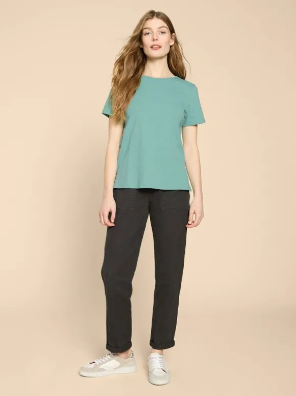 ABBIE TEE in MID TEAL