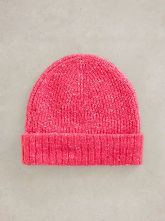 Abby Knitted Beanie in BRIGHT PINK