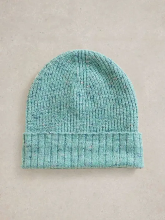 Abby Knitted Beanie in LIGHT TEAL