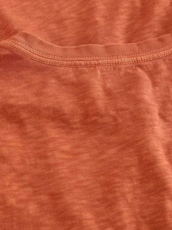 Abersoch Crew Neck Tee in DARK ORANGE