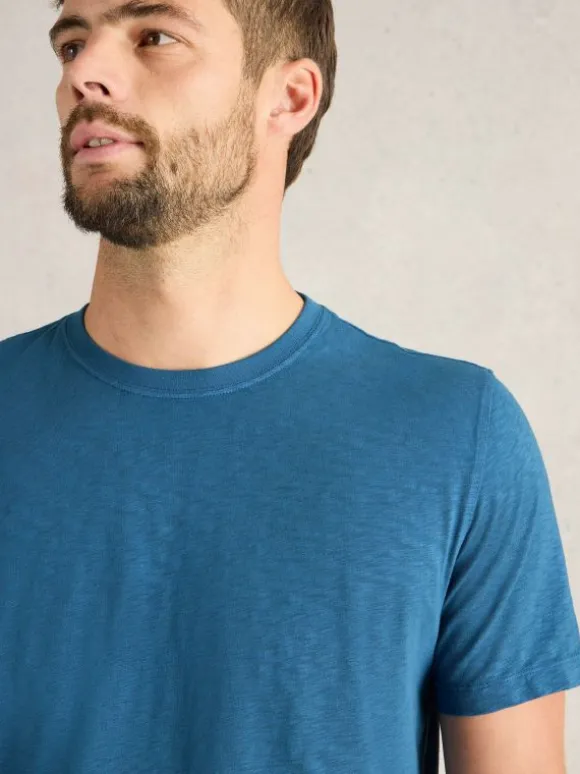 Abersoch Crew Neck Tee in INDIGO BLUE