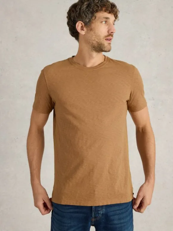 Abersoch Crew Neck Tee in LIGHT TAN