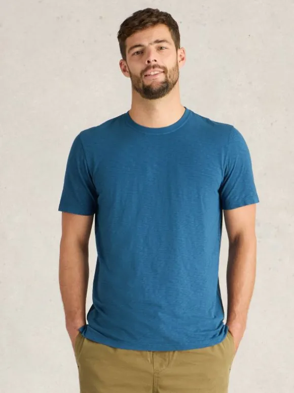 Abersoch Crew Neck Tee in INDIGO BLUE