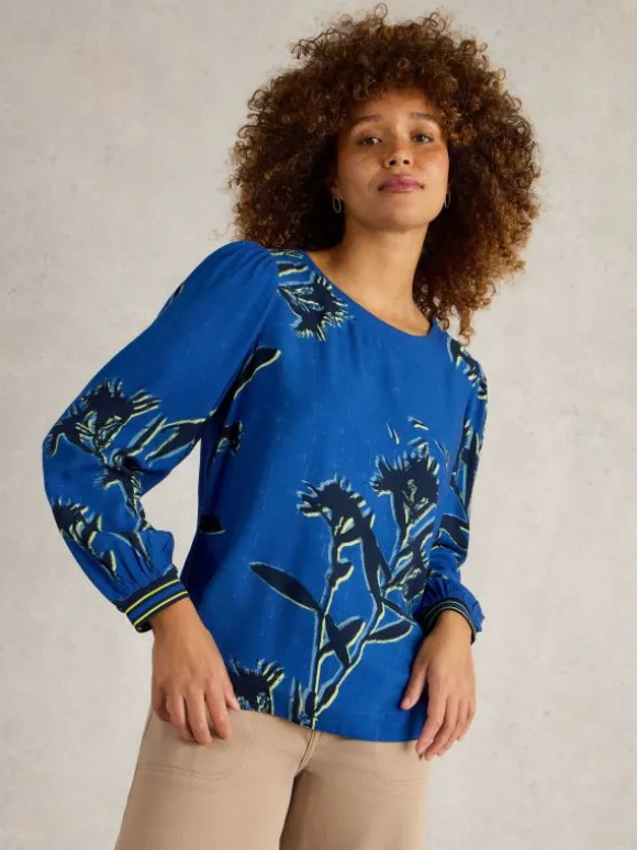 Angie Top  in BLUE PRINT