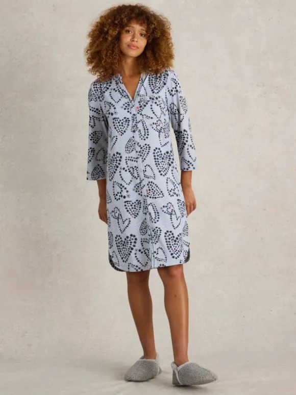 Annie Jersey Nightie in GREY PRINT