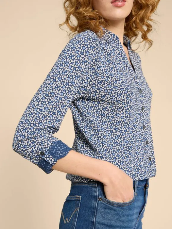 ANNIE PRINTED SHIRT in BLUE PRINT