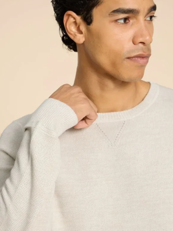 Attadale Crew Neck Jumper in LIGHT GREY