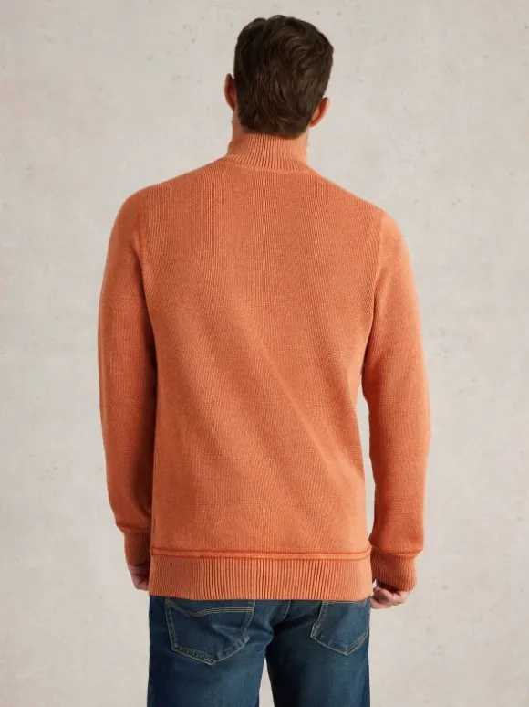 attadale_long_sleeve_funn_2.webp Attadale Long Sleeve Funnel Neck Jumper in DARK ORANGE
