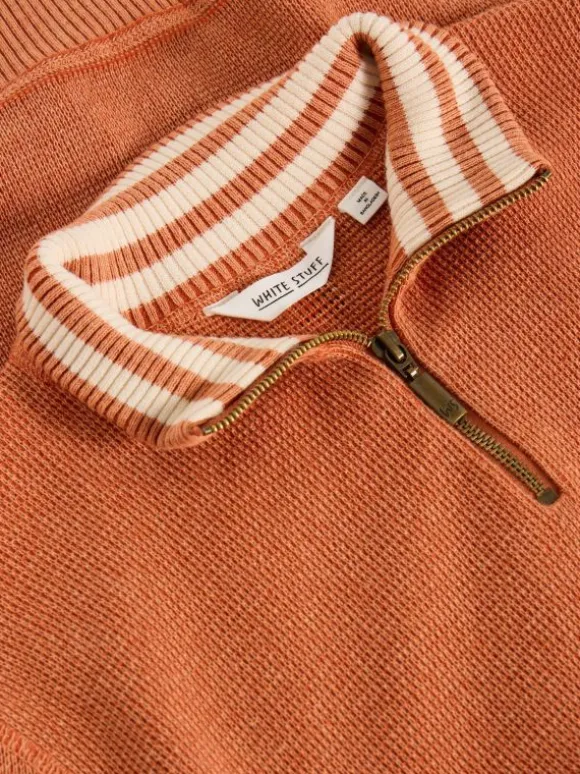 attadale_long_sleeve_funn_4.webp Attadale Long Sleeve Funnel Neck Jumper in DARK ORANGE