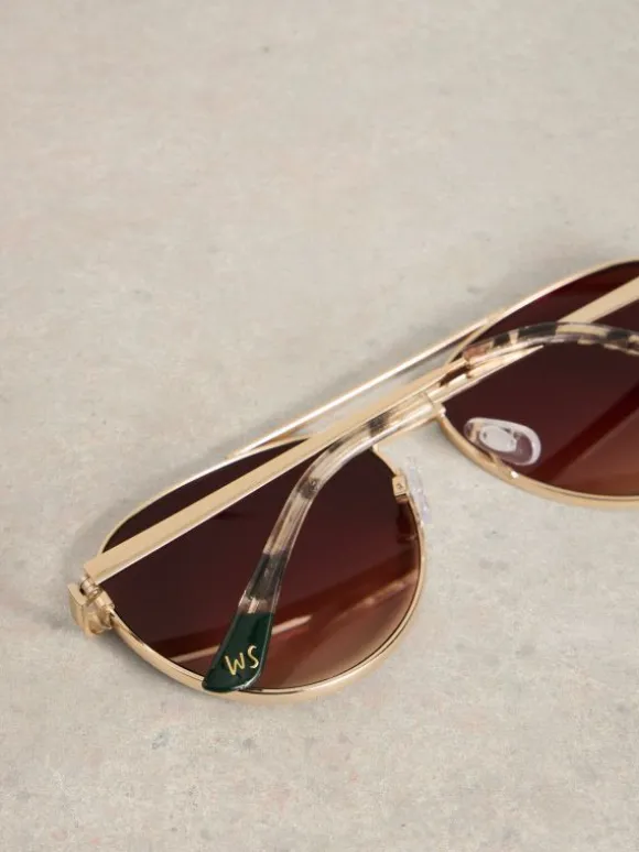 Aviator Sunglasses in GOLD TONE METALLIC