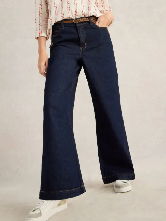 Ayla Wide Leg Jean in DK DENIM