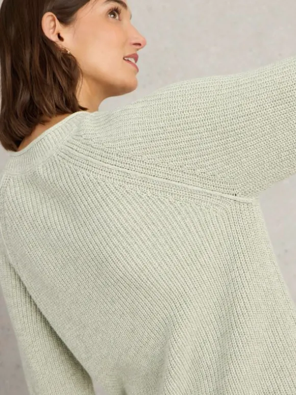 BAILEY COTTON JUMPER in KHAKI GREEN