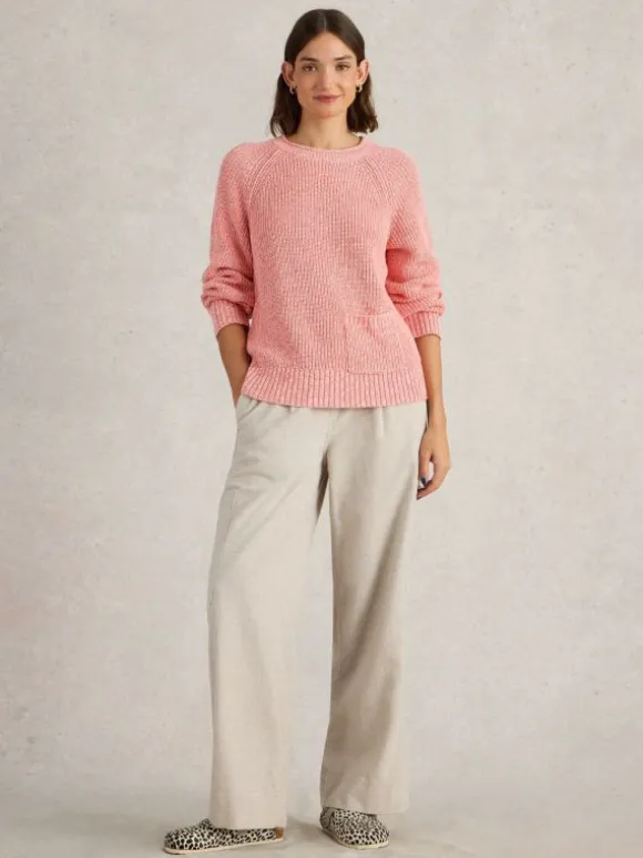 BAILEY COTTON JUMPER in MID CORAL