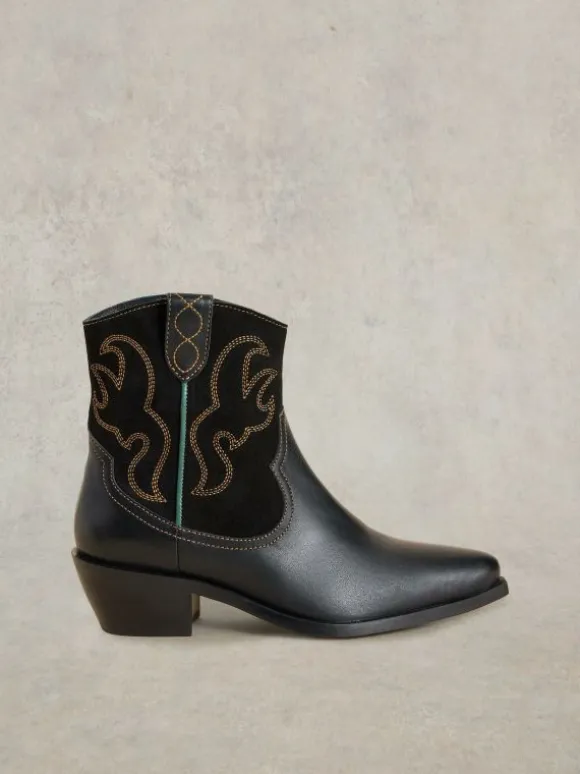 Beau Western Boot in PURE BLACK