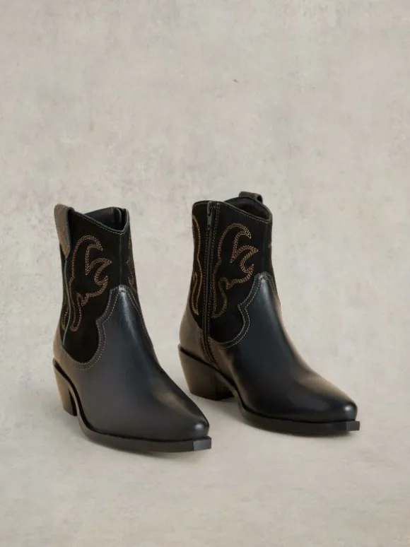 Beau Western Boot in PURE BLACK