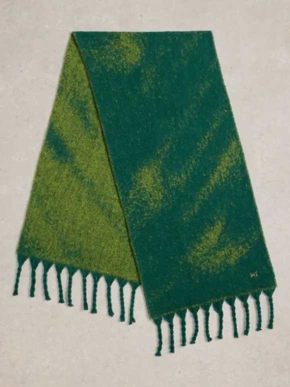 Benny Brushed Scarf in GREEN MULTI