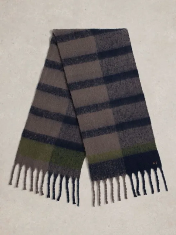 Benny Brushed Scarf in GREY MULTI