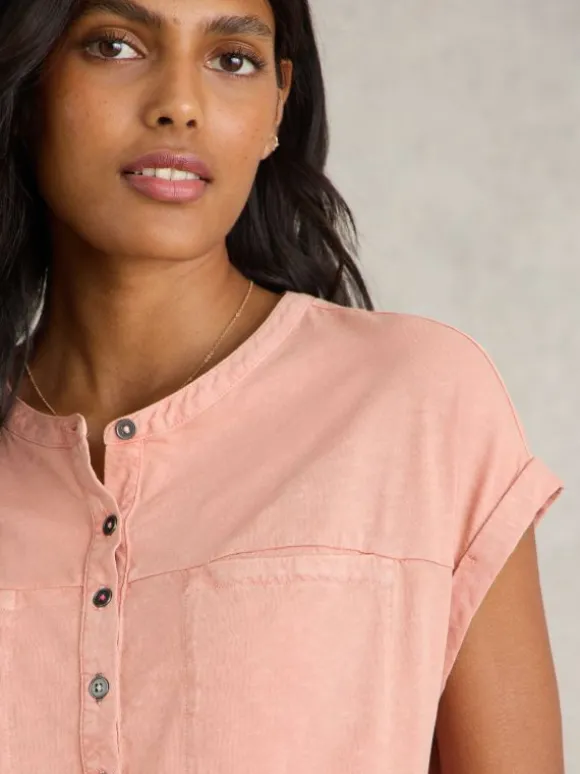 BETH JERSEY SHIRT in DUSTY PINK