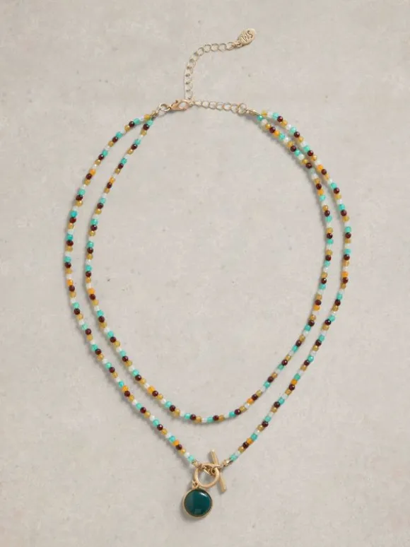 Birch Multi Layer Necklace in GREEN MULTI