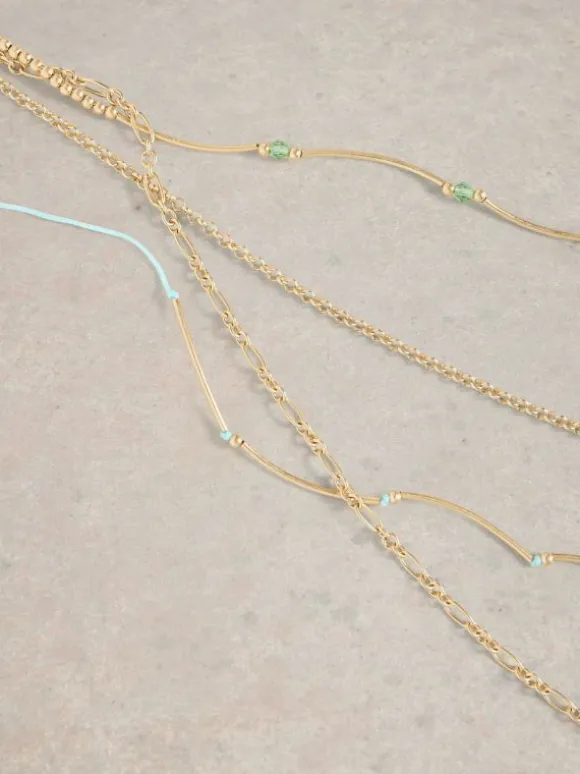 Blossom Multi Layer Necklace in GOLD TONE METALLIC