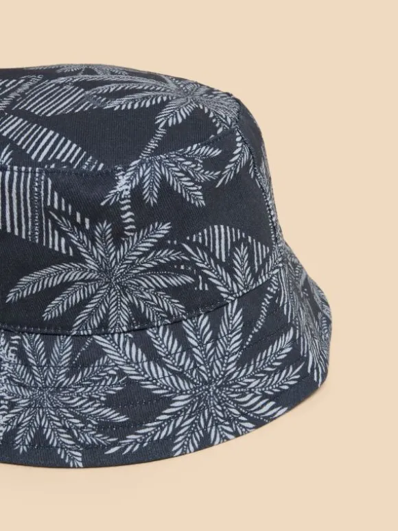 Boys Bucket Hat in NAVY PRINT