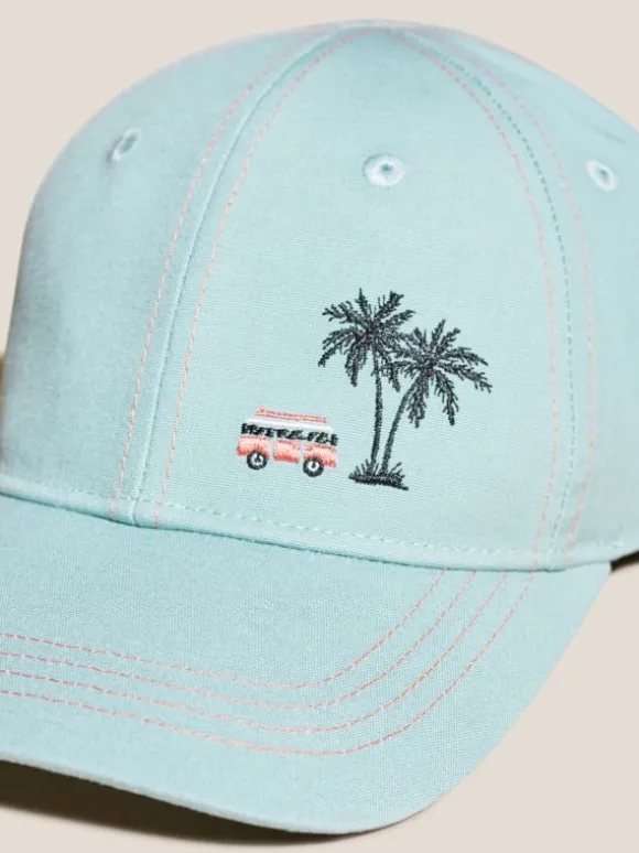 Boys Embroidered Cap in MID TEAL