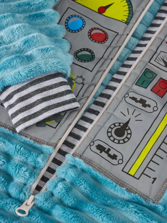 Boys Robot Onesie in LIGHT BLUE