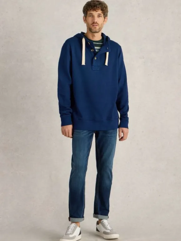 Brampton Overhead Hoodie in MID BLUE