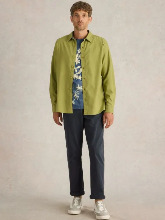 Bruton Oxford Collared Shirt in LIGHT GREEN