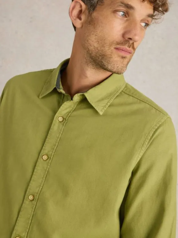 Bruton Oxford Collared Shirt in LIGHT GREEN