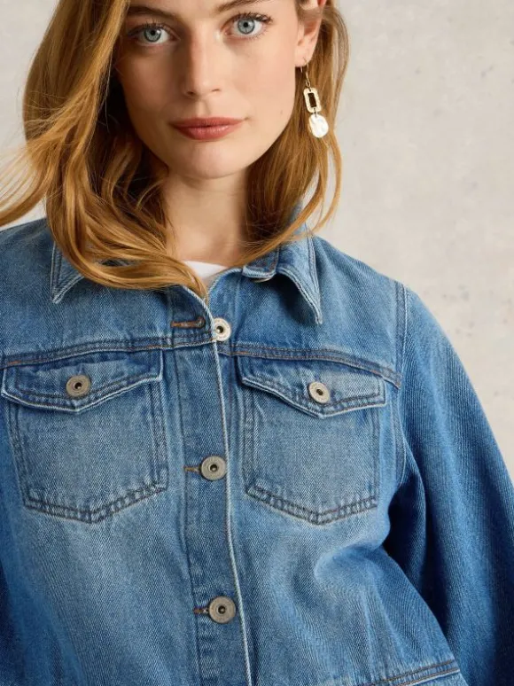 Camille Denim Jacket in MID DENIM