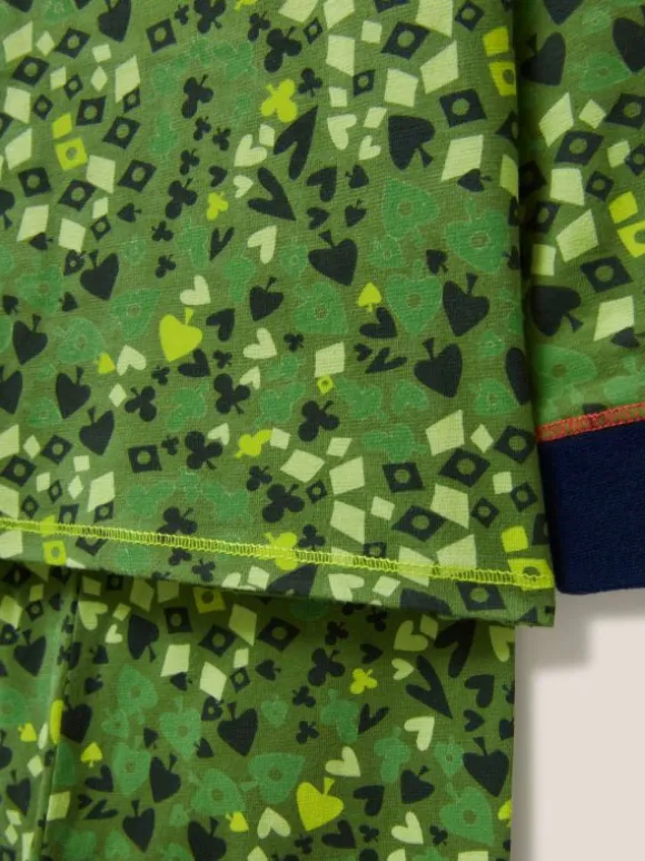 Camo Printed PJ Set in GREEN PRINT