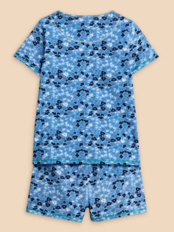 Camo short PJ Set in BLUE MULTI