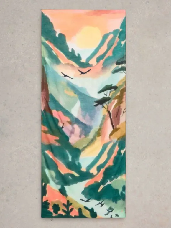 Canyon Sunrise Scarf in GREEN MULTI