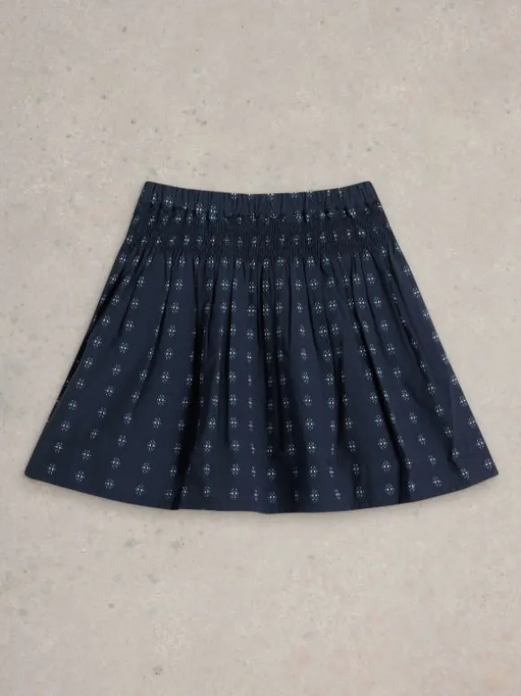 Celeste Dobby Skirt in DARK NAVY