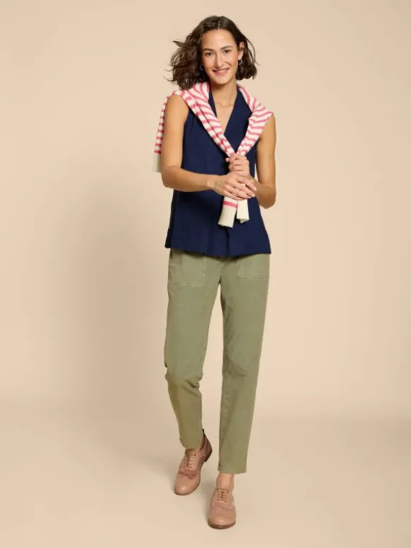 CELIA MIX JERSEY SHIRT in FRENCH NAVY