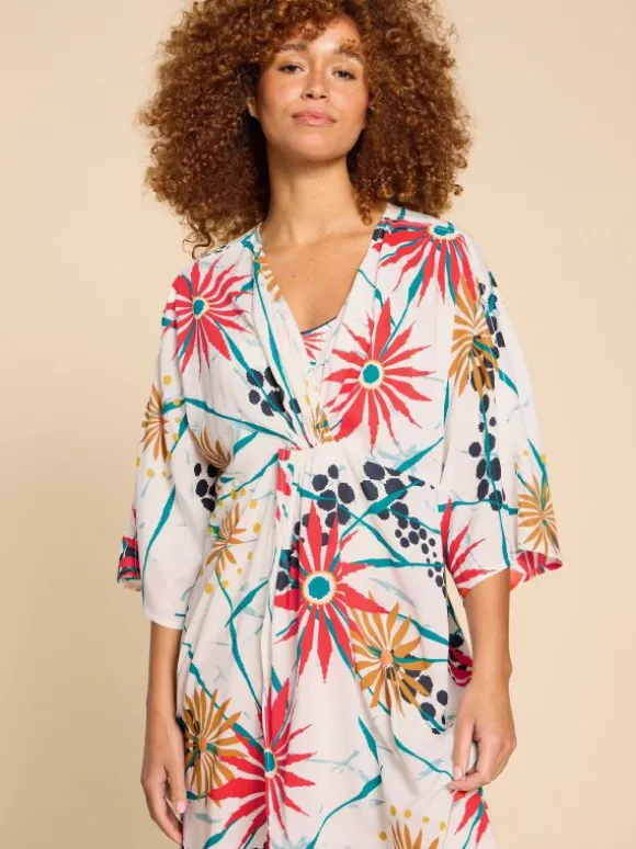 Cleo Relaxed Kimono in IVORY MULTI