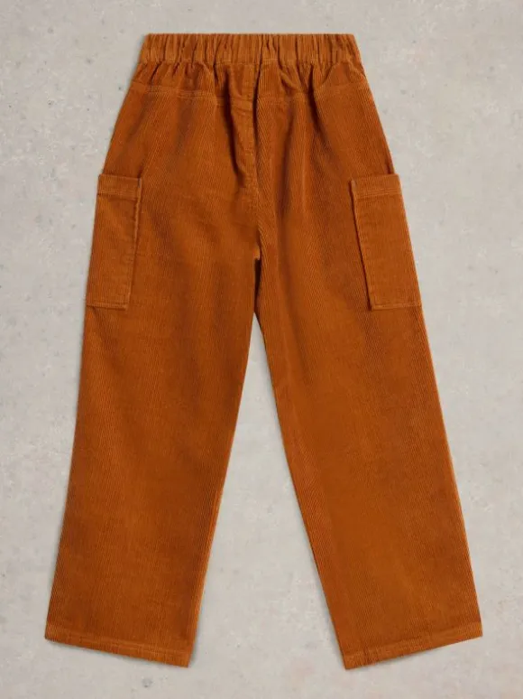 Cord Cargo Trouser in DARK ORANGE