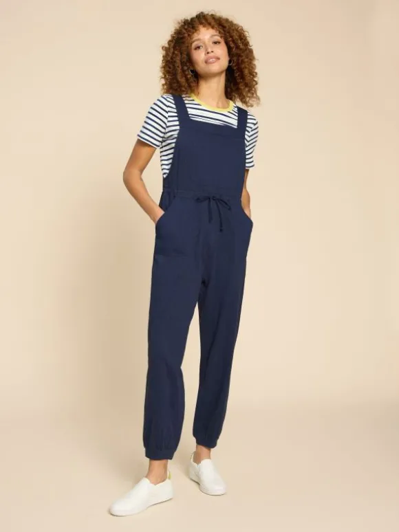 Daphne Jersey Dungaree in FRENCH NAVY