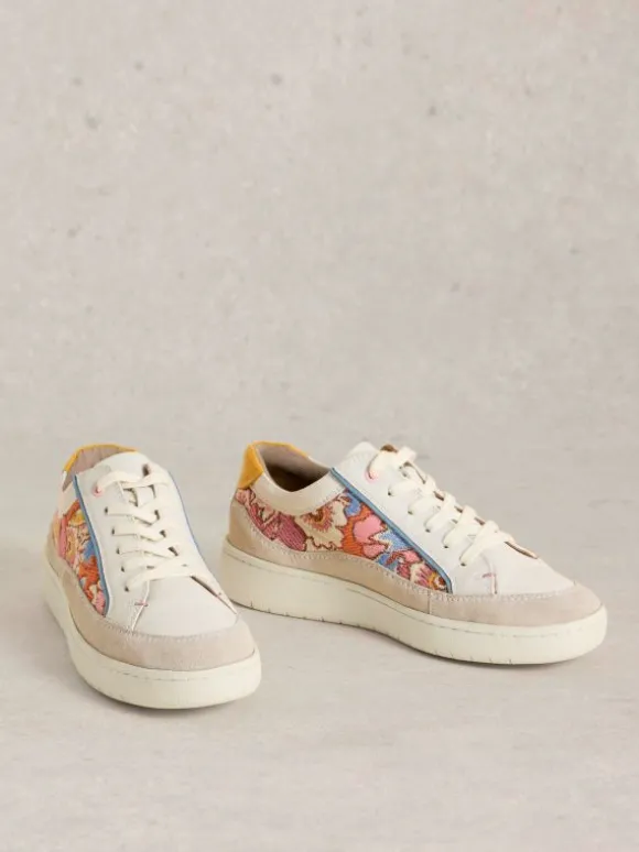 Della Leather Trainers in WHITE MULTI