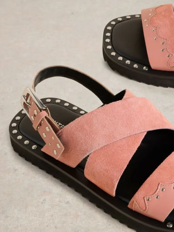 Dolly Western Sandal in MID PINK