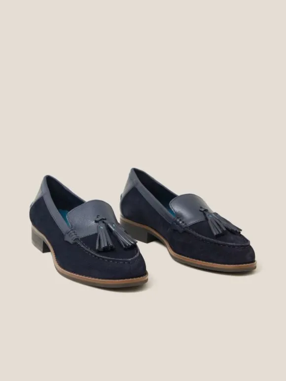 Elba Leather Loafer in DARK NAVY