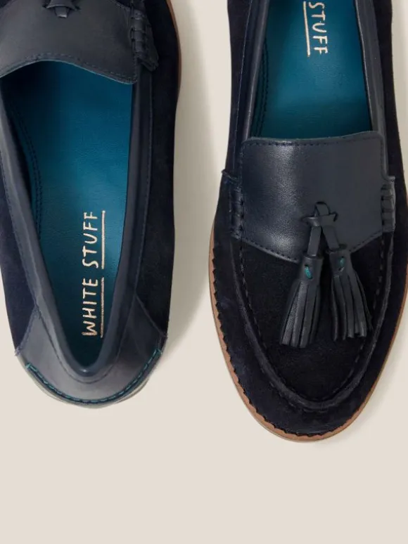 Elba Leather Loafer in DARK NAVY