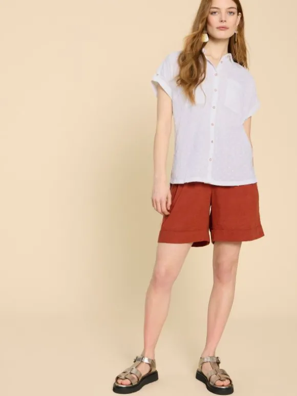 Ellie Organic Cotton Shirt in PALE IVORY