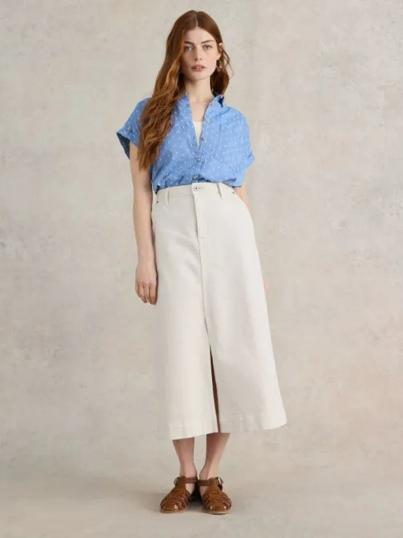 Ellie Organic Cotton Shirt in BLUE MULTI