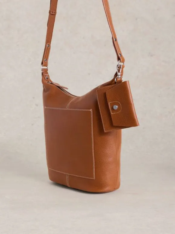 Fern Crossbody Leather in MID TAN