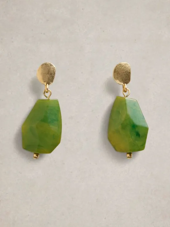 Fern Drop Earring in BRIGHT GREEN