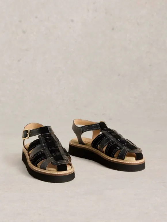 Fisherman Chunky Sandal in PURE BLACK