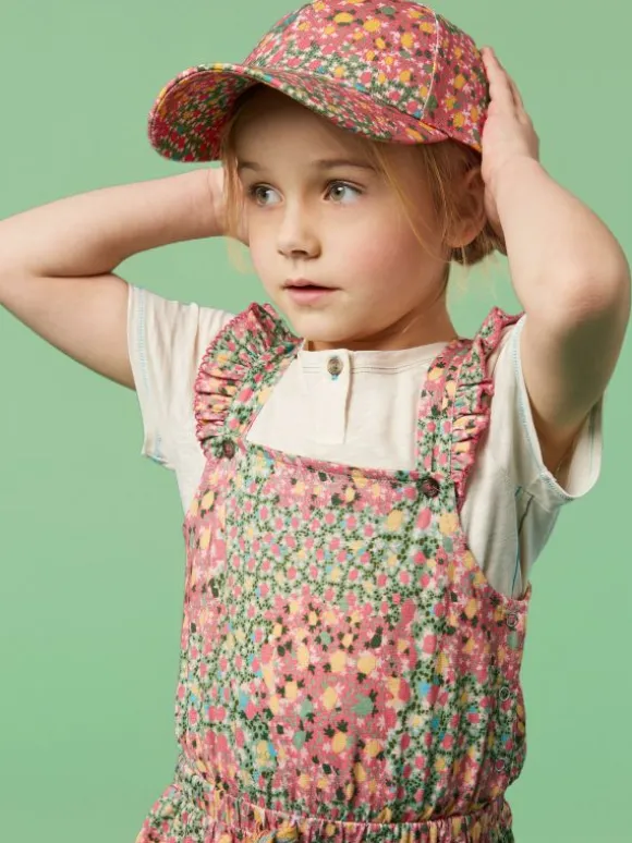 Girls Printed Cap in PINK MULTI