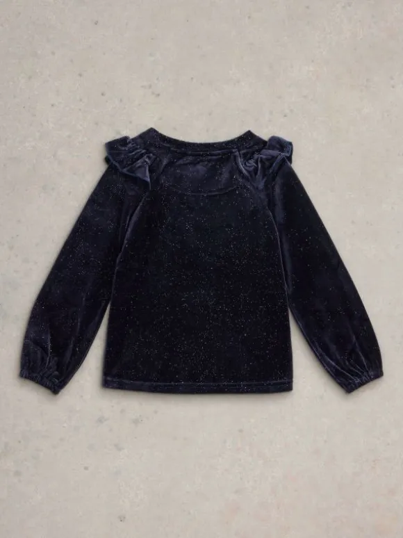 Girls Sparkle Top in DARK NAVY